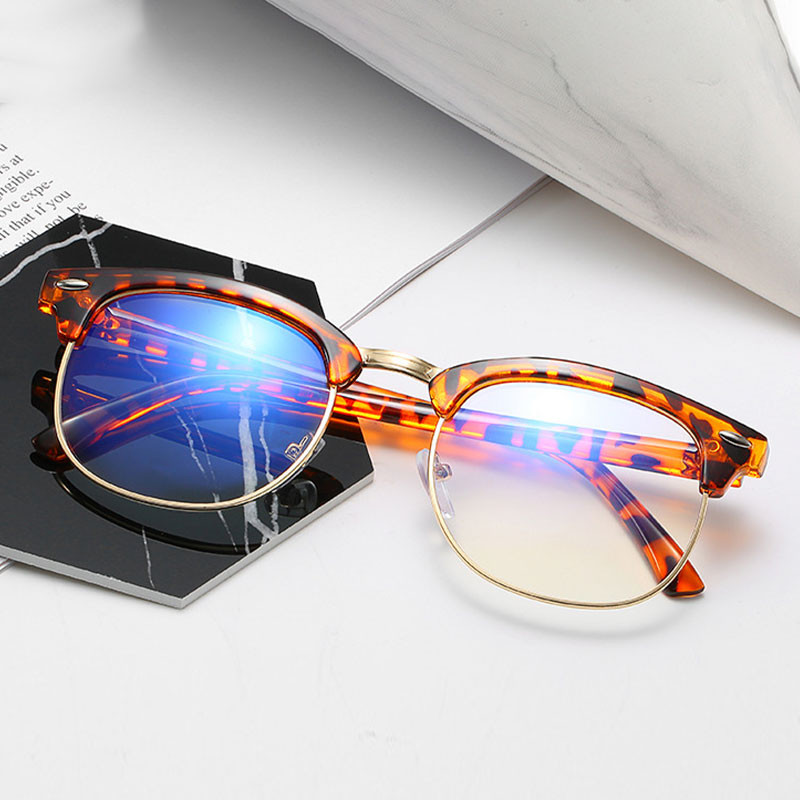 Férfi Retro Anti Blue Light számítógépes szemüvegek Olvasó- és Játékszemüvegek 2023 Klasszikus Félkeret nélküli Anti Blue Light szemüvegek