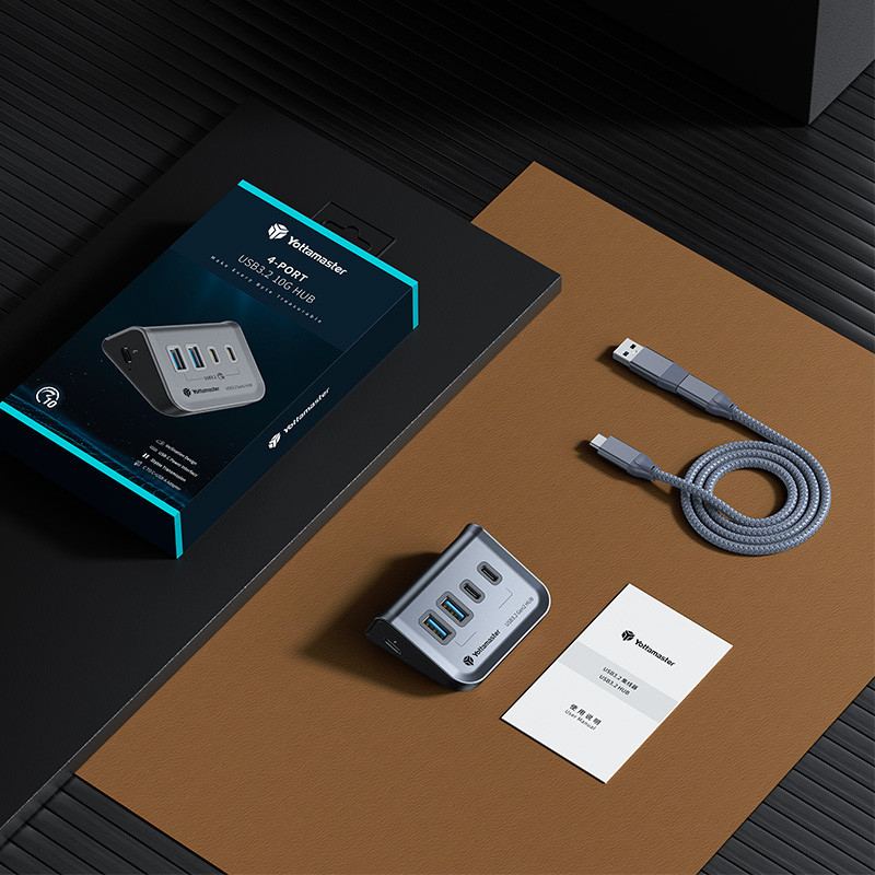 Yottamaster USB C HUB de tip C la 10 Gbps USB 3.1 Adaptor Stație de andocare multifuncțională pentru MacBook Air M1 M2 USB Splitter