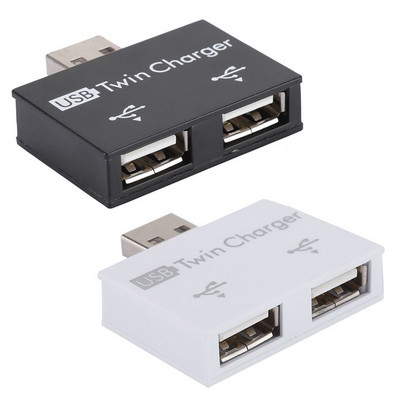 USB2.0 Splitter 1 Male To 2 Port Female USB Hub Adapter Converter for Phone Laptop PC Peripherals Computer Charging Accessories
