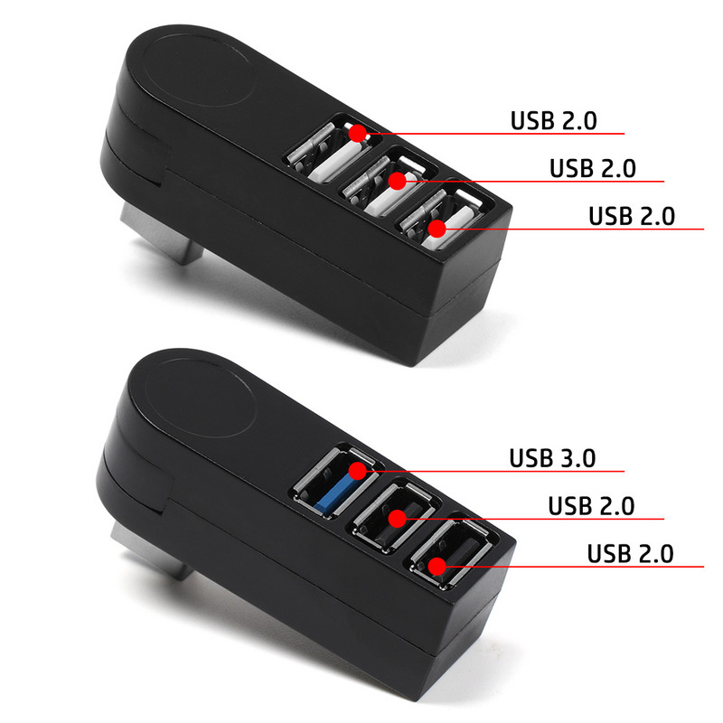 Universalus mini pasukamas 3 prievadų USB 3.0 šakotuvas didelės spartos duomenų perdavimo skirstytuvo dėžutės adapteris USB plėstuvas, skirtas asmeniniam nešiojamajam kompiuteriui MacBook Pro