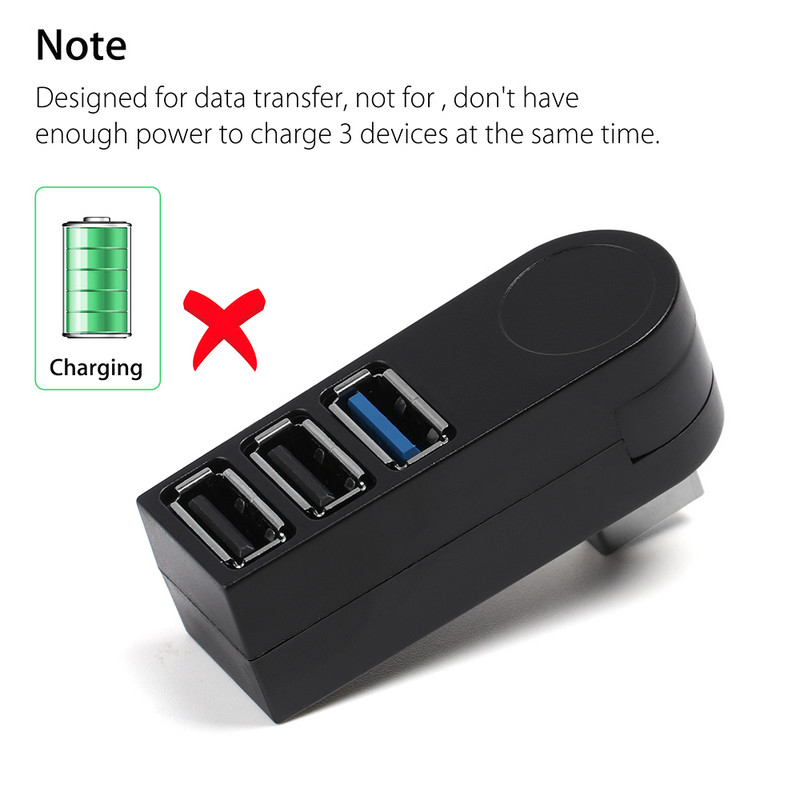 Universalus mini pasukamas 3 prievadų USB 3.0 šakotuvas didelės spartos duomenų perdavimo skirstytuvo dėžutės adapteris USB plėstuvas, skirtas asmeniniam nešiojamajam kompiuteriui MacBook Pro