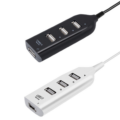 High Speed USB Hub 4 Port USB 2.0 with Cable Mini USB Splitter Hub Use Power Adapter Multiple Socket For PC Laptop Notebook