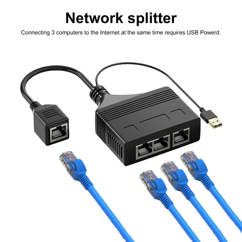 Tīkla sadalītāja plaša saderība 100Mbps LAN tīkla sadalītājs Plug Play Triecienizturīgs interneta sadalītājs Biroja lietošanai