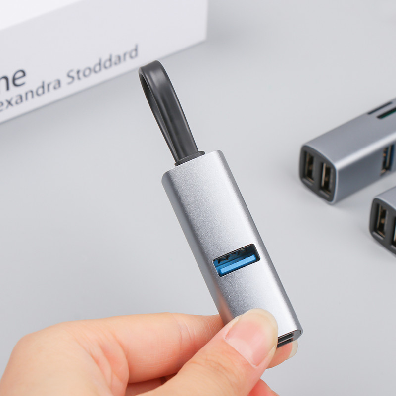 USB C HUB Type-C doko stotis 3 prievadas 5 prievadas USB 3.0 skirstytuvo plėtiklio OTG adapteris, skirtas mobiliajam telefonui nešiojamasis kompiuteris, automobilis, aliuminio lydinys