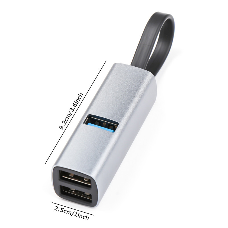 USB C HUB Type-C doko stotis 3 prievadas 5 prievadas USB 3.0 skirstytuvo plėtiklio OTG adapteris, skirtas mobiliajam telefonui nešiojamasis kompiuteris, automobilis, aliuminio lydinys