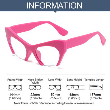 Очила с полурамка против синя светлина Жени Мъже Извънгабаритни оптични очила за защита на очите Ултра леки очила Очила за офис компютър