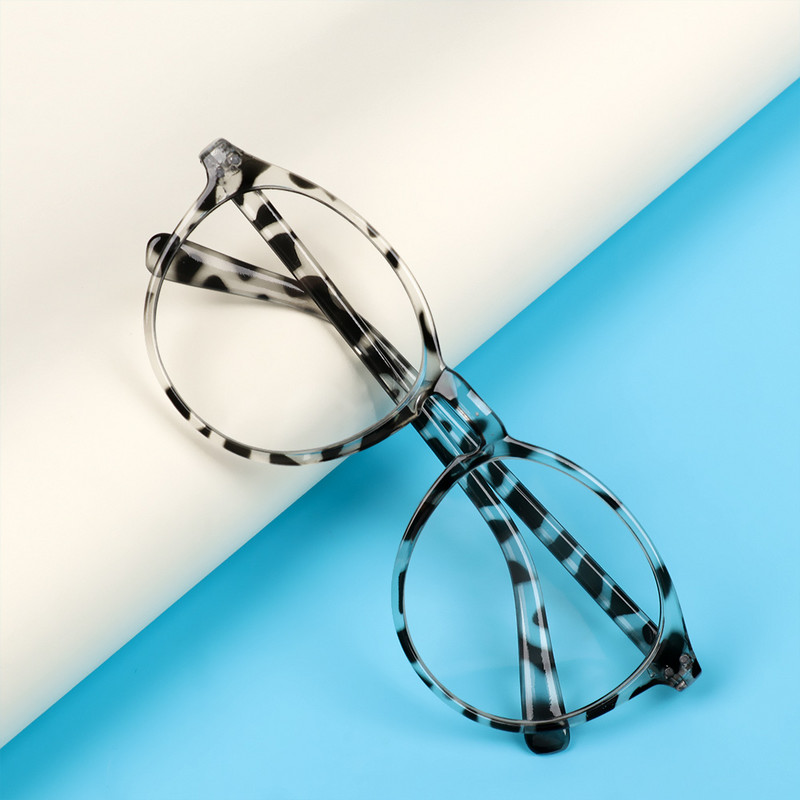 2021 New Fashion Office Anti Blue Light Leopard Print Brilles Dators Sieviešu Blue Blocking Gaming Vīriešu Brilles Apaļš rāmis -1.