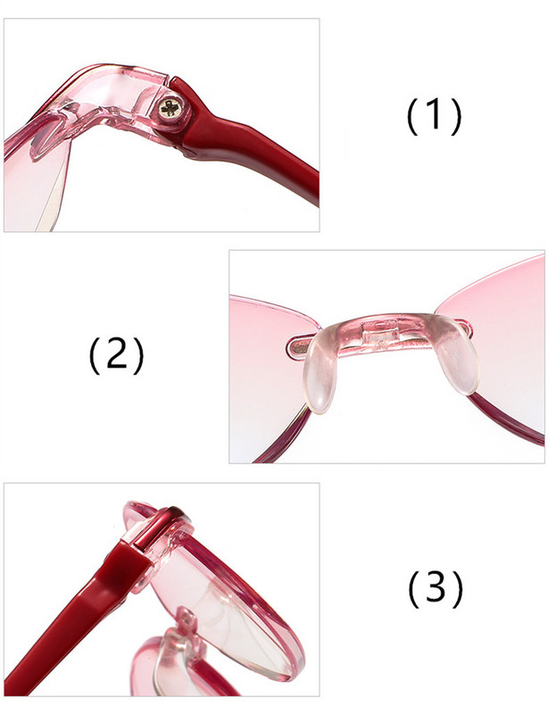 Ultrakönnyű keret nélküli olvasószemüvegek Kék fény elleni sugárzás elleni számítógépes Presbyopia olvasószemüvegek olvasószemüvegek