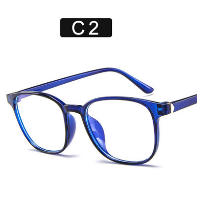 Retro mėlyni šviesūs akiniai vyrams Moterų mada Kompiuterio akinių rėmelis Mėlynas šviesą blokuojantis skaidrus rožinis plastikinis rėmelis