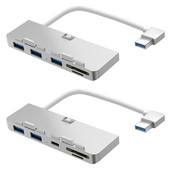 Aliuminio lydinio USB 3.0 HUB kelių prievadų adapterio skirstytuvo išplėtimo doko TF kortelių skaitytuvas, skirtas iMac 21.5 27 PRO Slim Unibody Computer