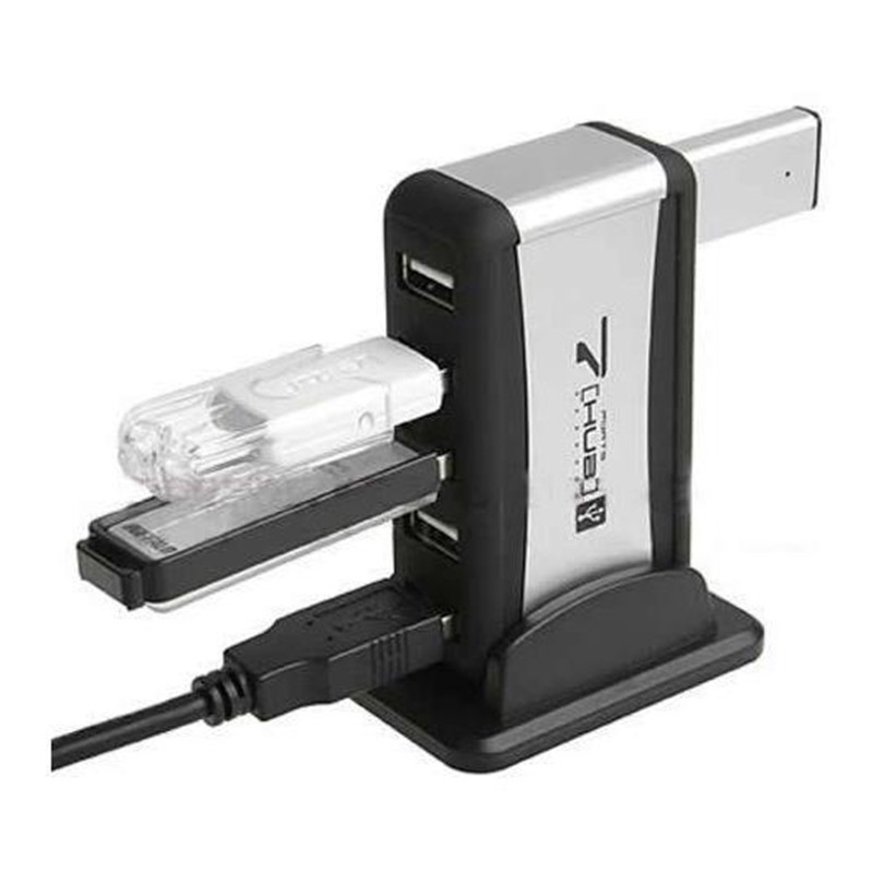 RYRA Durable 7 priključaka Hi-Speed USB 2.0 Hub 5V prijenosni mini razdjelnik konektor s osnovnim adapterom Napajanje za PC prijenosno računalo tablet