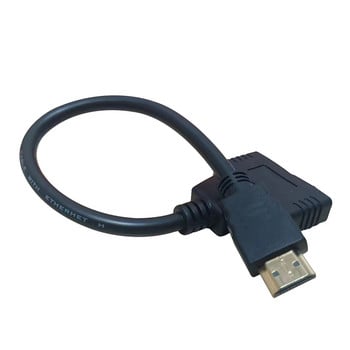 хъб hdmi към 2x hdmi 1 в 2 изход докинг станция hd видео изходен сигнал адаптер за компютър офис лаптоп проектор телевизор macbook