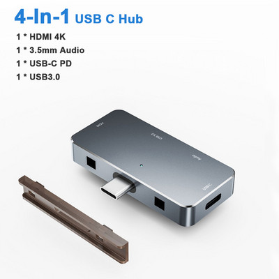 Προσαρμογέας διανομέα USB C για IPad Pro IPad Air MacBook ProAir 7/5/4 σε 1 βάση σύνδεσης με υποδοχή ήχου 4K HDMI USB-C PD SD/TF 3,5 mm