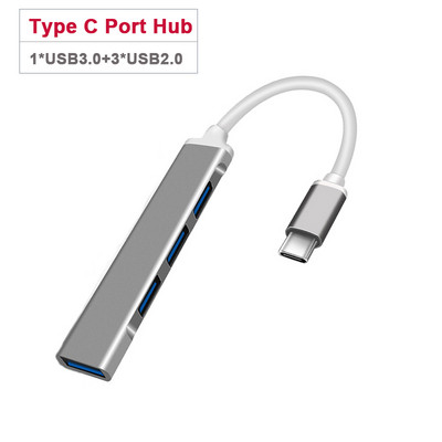 4 u 1 USB C Hub Multiport adapter s 4K HDMI USB 3.0 87W PD Thunderbolt 3 USB Hub za prijenosna računala Macbook Pro/Air Xiaomi Notebook