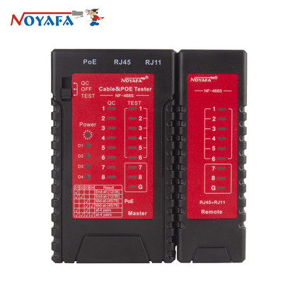 NOYAFA NF-468S tinklo kabelio testeris RJ11 RJ45 laidų detektorius Cat5 Cat6 kabelio / laidų tęstinumo detektorių gedimų taškų tikrintuvas
