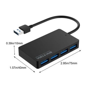 USB хъб 3.0 Multi USB сплитер 4 USB порта 3.0 2.0 за Lenovo Macbook Pro PC хъб USB 3 0 Expander USB захранващ адаптер