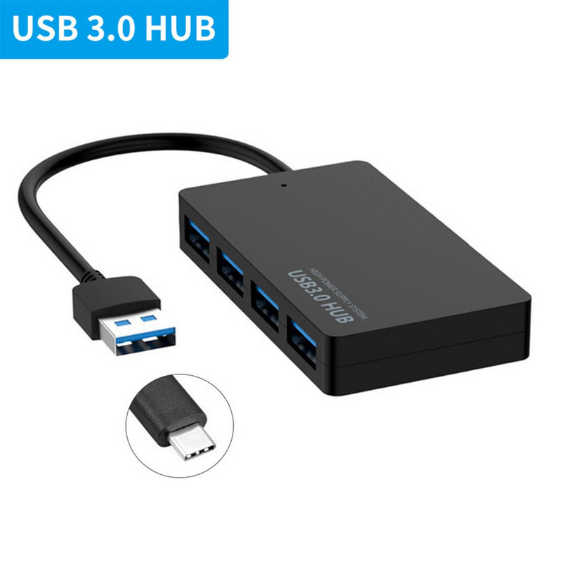 USB šakotuvas 3.0 kelių USB skirstytuvas 4 USB prievadas 3.0 2.0 skirtas Lenovo Macbook Pro kompiuterio šakotuvas USB 3 0 plėstuvas USB maitinimo adapteris