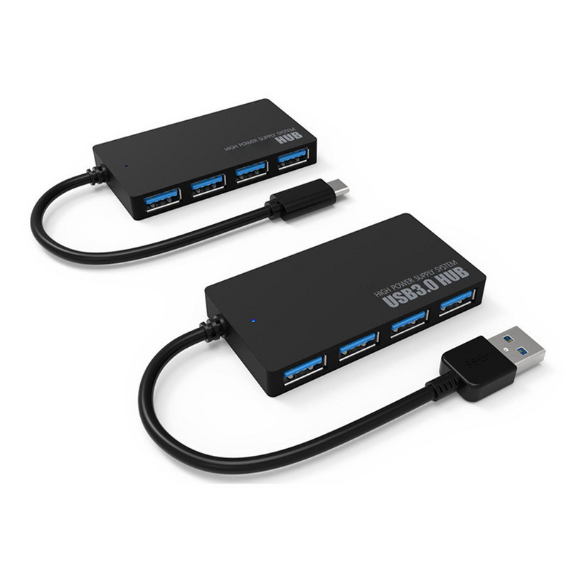 USB šakotuvas 3.0 kelių USB skirstytuvas 4 USB prievadas 3.0 2.0 skirtas Lenovo Macbook Pro kompiuterio šakotuvas USB 3 0 plėstuvas USB maitinimo adapteris