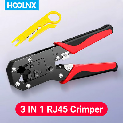 Hoolnx RJ45 pressimistööriist RJ11 Crimp Ethernet LAN-kaabli krimpsulõikuri eemaldaja tang 8P RJ45 6P RJ12 RJ11 moodulpistiku jaoks