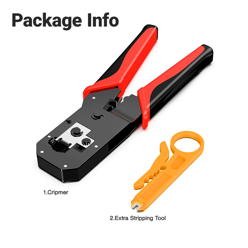 Hoolnx RJ45 pressimistööriist RJ11 Crimp Ethernet LAN-kaabli krimpsulõikuri eemaldaja tang 8P RJ45 6P RJ12 RJ11 moodulpistiku jaoks