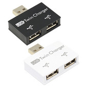 USB 2.0 šakotuvas USB šakotuvas 2.0 dvigubas USB skirstytuvas USB kištukas iki 2 prievadų USB lizdas Tinka nešiojamojo kompiuterio priedams