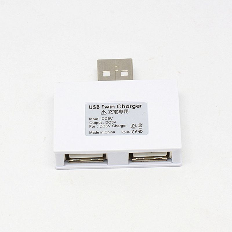 USB 2.0 šakotuvas USB šakotuvas 2.0 dvigubas USB skirstytuvas USB kištukas iki 2 prievadų USB lizdas Tinka nešiojamojo kompiuterio priedams