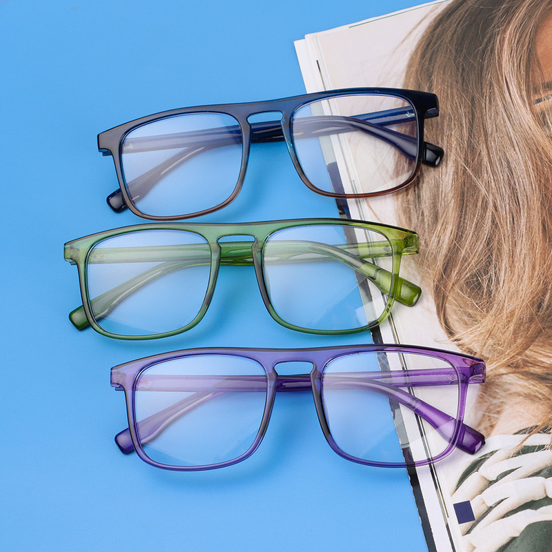 1 τεμ. Νέα γυαλιά αντι-μπλε φωτός Γυναικεία Ανδρικά Vintage τετράγωνα μεγάλος σκελετός Προστασία ματιών Ultra Light Jelly Color γυαλιά υπολογιστή