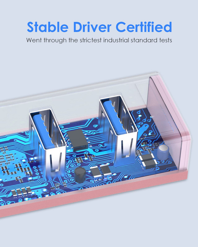 Lention USB C prijungimo stotelė USB 3.0 į USB A, skirta 2023–2016 m. MacBook Pro Mac Air Surface iPad Pro Chromebook Stabilus Drive C22s