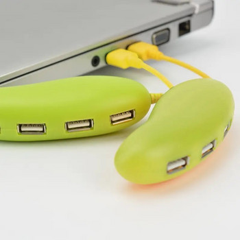 Διανομέας RUNBERRY USB 2.0 4 θυρών, φορητός διαχωριστής Δημιουργικός διαστολέας, χαριτωμένος και διασκεδαστικός σχεδιασμός σε σχήμα πιπεριάς μάνγκο υποστηρίζει φορητούς υπολογιστές Mac