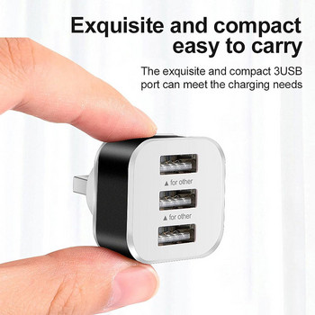 3-Θύρες USB 2.0 Adapter Extender Φορητός φορτιστής επέκτασης USB USB Splitter Κινητό με ένδειξη LED Ανθεκτική γρήγορη φόρτιση