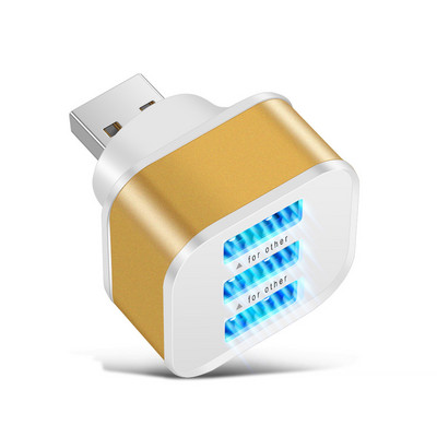 3 priključka USB 2.0 adapter Extender Prijenosni USB produžni punjač USB razdjelnik Mobilni s LED indikatorom Izdržljivo brzo punjenje