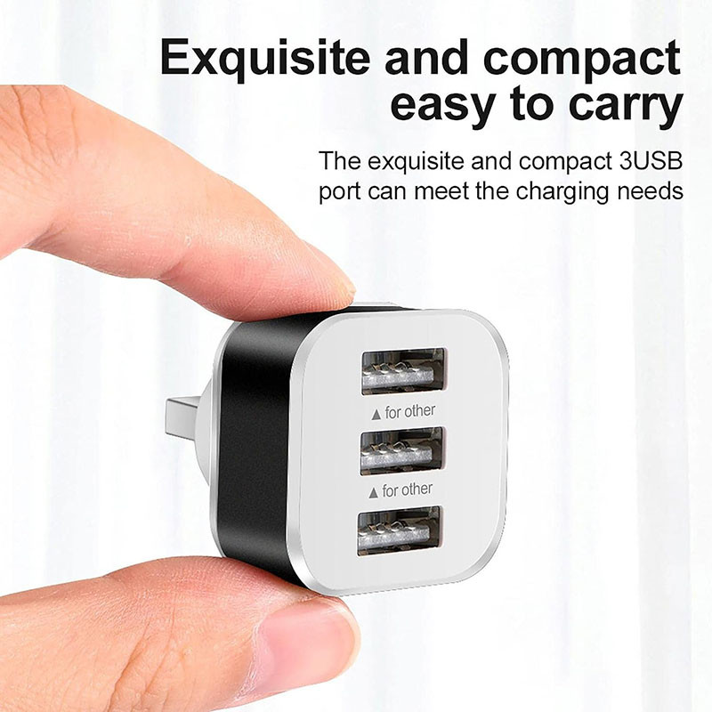 3 priključka USB 2.0 adapter Extender Prijenosni USB produžni punjač USB razdjelnik Mobilni s LED indikatorom Izdržljivo brzo punjenje