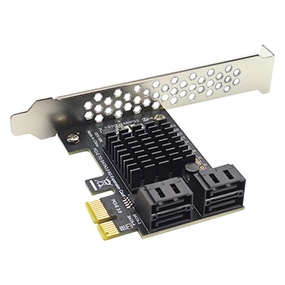 4 порта SATA III PCIe карта за разширение 6Gbps SATA 3.0 към PCI-e 1X контролерна карта PCI Express адаптер Добавяне на карта PCI-E X4 X8 X16