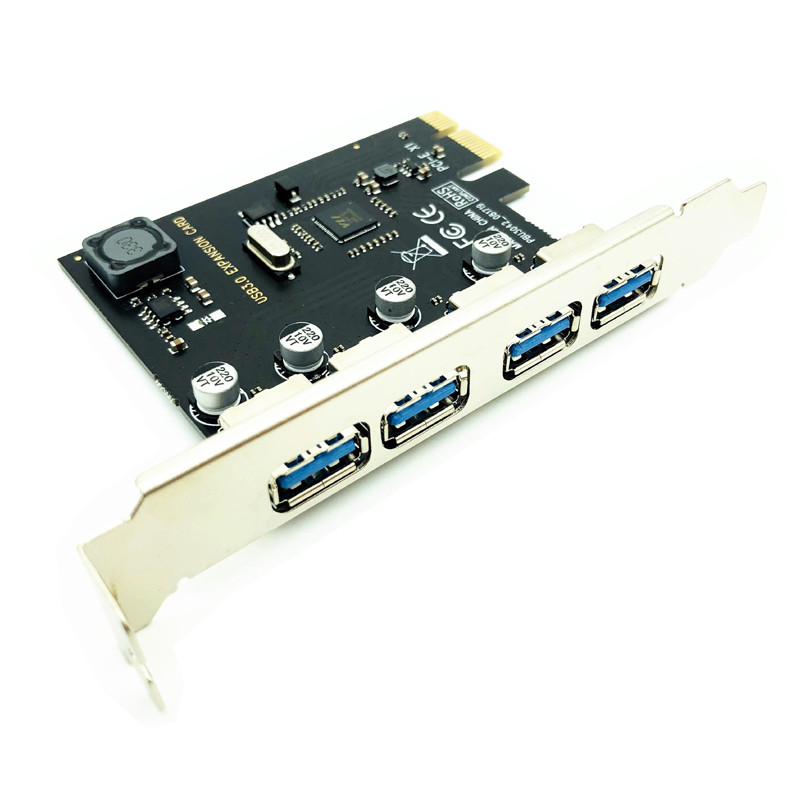 4 prievadų USB 3.0 PCI-E išplėtimo plokštė PCI Express PCIe USB 3.0 HUB adapteris 4 prievadų USB3.0 valdiklis USB 3 0 PCI ir PCIe Express 1X