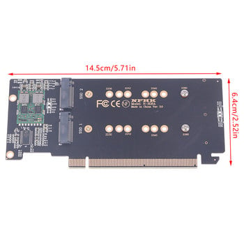 PCI Express 3.0 x16 to 4Port M.2 NVME SSD Adapter Raid Card VROC Riser Card Support 2230 2242 2260 2280 M.2 NVME AHCI SSD για υπολογιστή