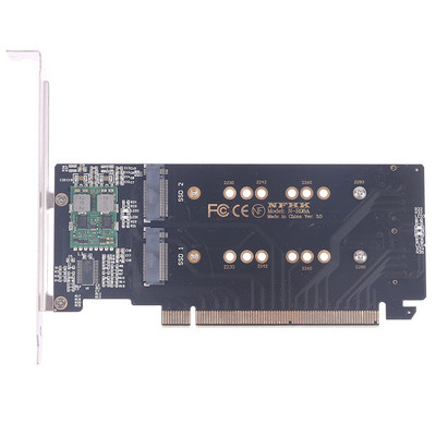 PCI Express 3.0 x16 to 4Port M.2 NVME SSD Adapter Raid Card VROC Riser Card Support 2230 2242 2260 2280 M.2 NVME AHCI SSD για υπολογιστή