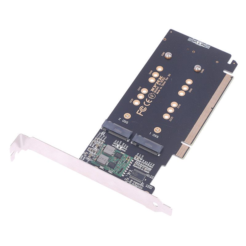 PCI Express 3.0 x16 to 4Port M.2 NVME SSD Adapter Raid Card VROC Riser Card Support 2230 2242 2260 2280 M.2 NVME AHCI SSD για υπολογιστή