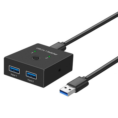 USB 3.0 Switch Selector KVM Switch 2 In 1 Out USB Switcher За 2 компютъра Share 1 USB устройства като принтер скенер