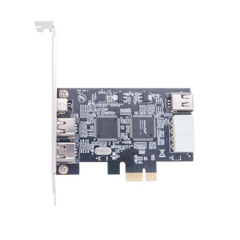 4 Θύρες 1394A Κάρτα επέκτασης PCI-E 1X σε IEEE 1394 DV Video Adapter 1x 4Pin 3x 6Pin 1394 Controller Firewire Card for Desktop PC