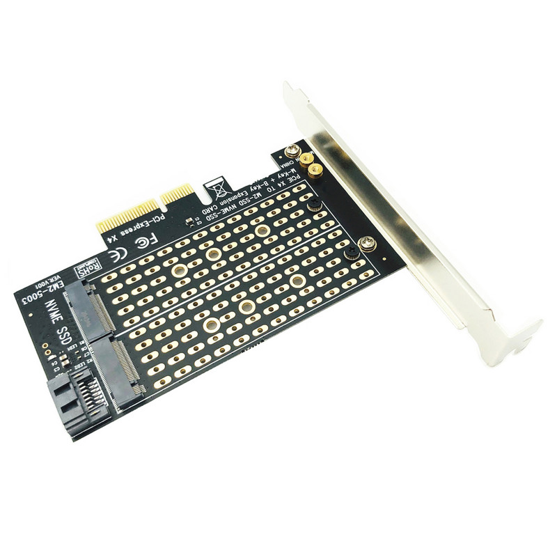 PCI Express PCIE-M2 adapter NVME SATA M.2 SSD PCIE adapter NVME/SATA M2 PCI E adapter SSD M2-SATA PCI-E kártya M kulcs + B kulcs