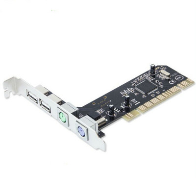 2 prievadai Ps2 Pci kortelė 2 USB 2.0, skirtas kompiuteriui, kompiuterio klaviatūros pelės kombinuotas adapterio kortelė