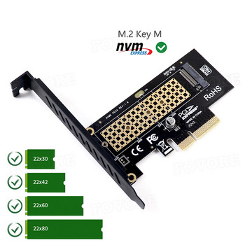 Προσαρμογέας M.2 NVMe SSD NGFF σε PCIE X4 M Κάρτα διασύνδεσης κλειδιού Υποστήριξη PCI-e PCI Express 3.0 x4 2230-2280 Μέγεθος m.2 m2 προσαρμογέας pcie