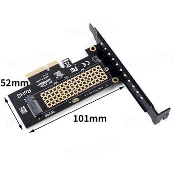 M.2 NVMe SSD NGFF към PCIE X4 адаптер M Key интерфейсна карта Поддръжка на PCI-e PCI Express 3.0 x4 2230-2280 Размер m.2 m2 pcie адаптер