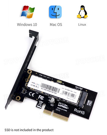 Προσαρμογέας M.2 NVMe SSD NGFF σε PCIE X4 M Κάρτα διασύνδεσης κλειδιού Υποστήριξη PCI-e PCI Express 3.0 x4 2230-2280 Μέγεθος m.2 m2 προσαρμογέας pcie