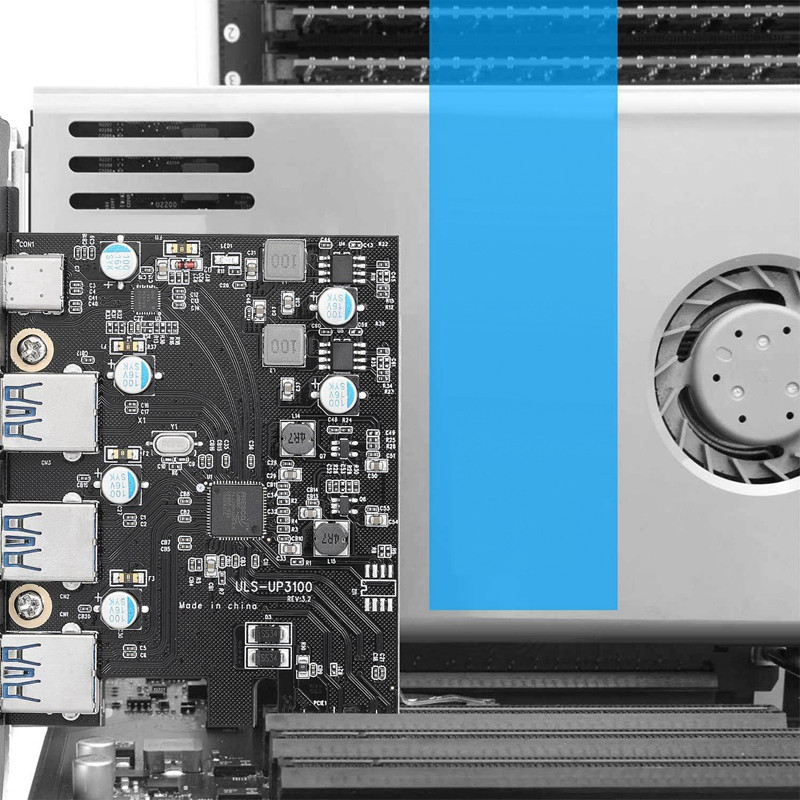 PCI-E – USB 3.0 kártya C(1) típusú USB A(3) kiegészítő tápegység nélkül PCI Express bővítőkártya Windows Mac Pro rendszerhez