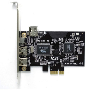 PCIe 4 Port (3x 6Pin+1x 4Pin) Firewire 800 IEEE 1394 Adapter Card High Speed 800mbps Δωρεάν καλώδιο 6Pin σε 4Pin για DV Video, Audio