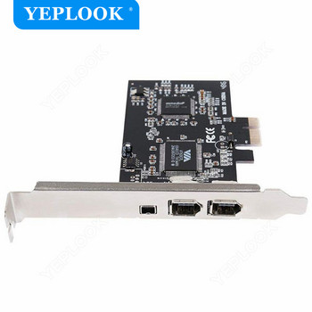 PCIe 4 Port (3x 6Pin+1x 4Pin) Firewire 800 IEEE 1394 Adapter Card High Speed 800mbps Δωρεάν καλώδιο 6Pin σε 4Pin για DV Video, Audio