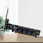 NGFF PCI-E 16X–4 portos U.2 U2 osztott bővítőkártya SFF-8639 NVME PCIE SSD adapter alaplapi SSD SFF-8643