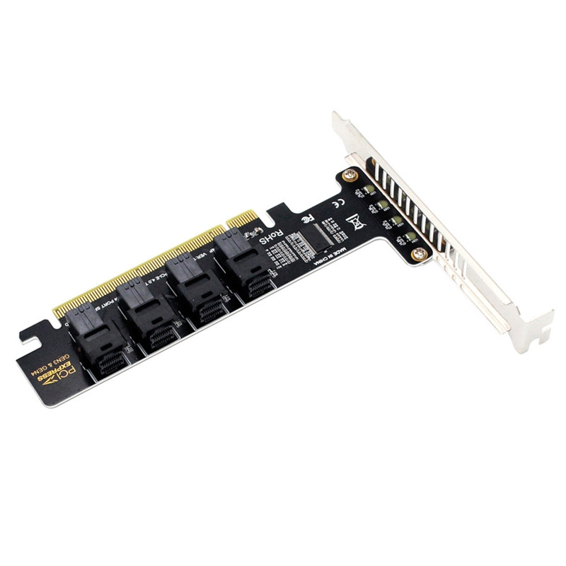 NGFF PCI-E 16X–4 portos U.2 U2 osztott bővítőkártya SFF-8639 NVME PCIE SSD adapter alaplapi SSD SFF-8643