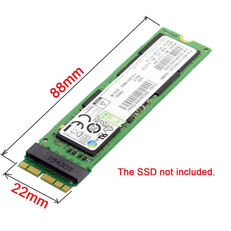 SSD adapteris M2 į SSD, skirtas Macbook Air 2013 2014 2015 M.2 MKey PCIe X4 NGFF į SSD, skirtas Apple nešiojamam kompiuteriui, skirtas Macbook Air SSD adapteris